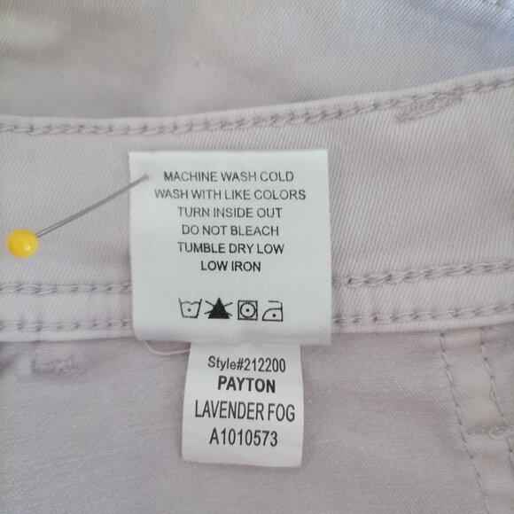 Lila Ryan Womens Ivory Mid Rise Flat Front Slack Pocket Straight Pant Size 10 - Picture 6 of 6